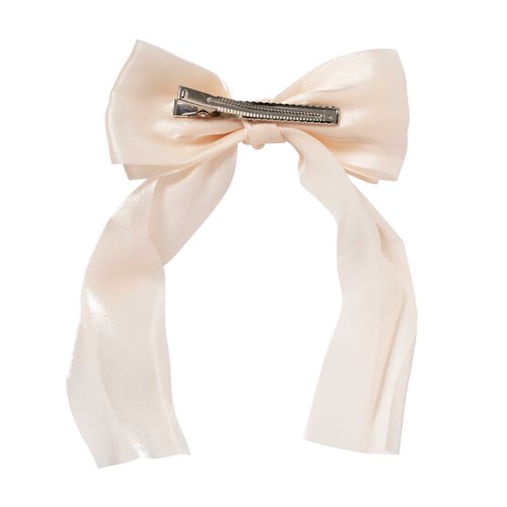 Large organza bow hair clip